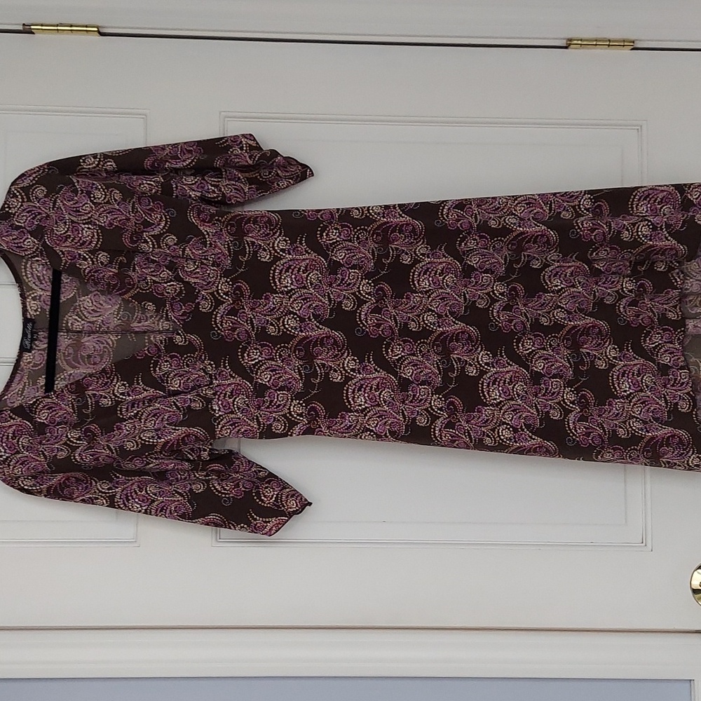 Roulette V-Neck Print Dress